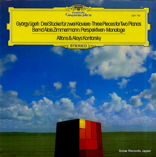 KONTARSKY, ALFONS AND ALOYS ligeti; three pieces for two pianos 2531102
