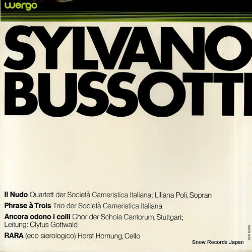 V/A sylvano bussotti; il nudo WER60048