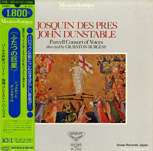 BURGESS, GRAYSTON josquin des pres john dunstable SL7012