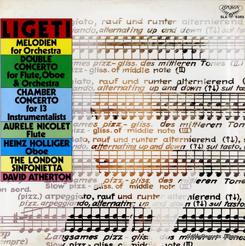 ATHERTON, DAVID ligeti; melodien for orchestra SLA6365