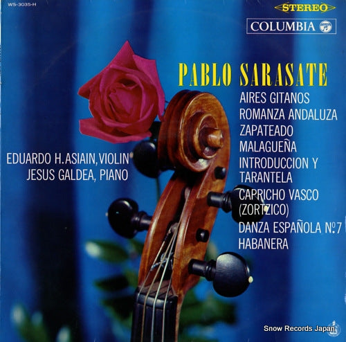 ASIAIN, EDUARDO H. sarasate; aires gitanos, romanza andaluza WS-3035-H