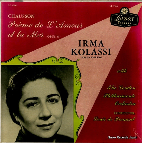 KOLASSI, IRMA chausson; poeme de l'amour et la mer LL.1386