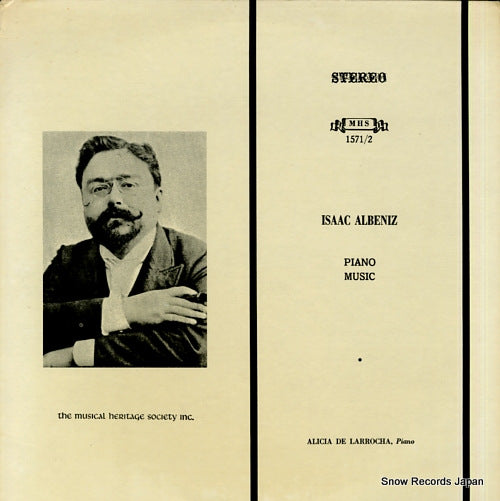 LARROCHA, ALICIA DE albeniz; piano music MHS1571/2