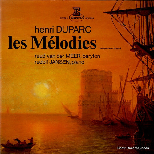 VAN DER MEER, RUUD duparc; les melodies STU71193