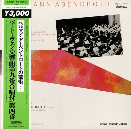 ABENDROTH, HERMANN beethoven; sinfonie nr.9/nr.4 ET-1012-13