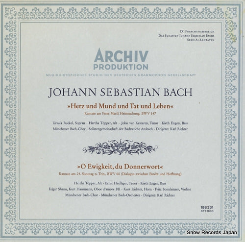 RICHTER, KARL bach;kantate bwv147, bwv60 198331