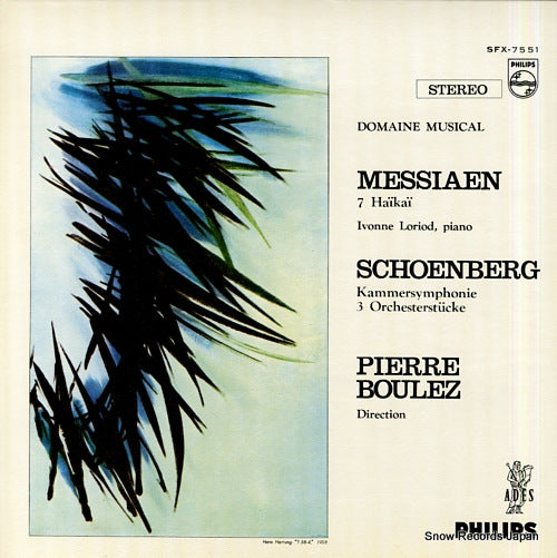 BOULEZ, PIERRE messiaen; 7 haikai SFX-7551