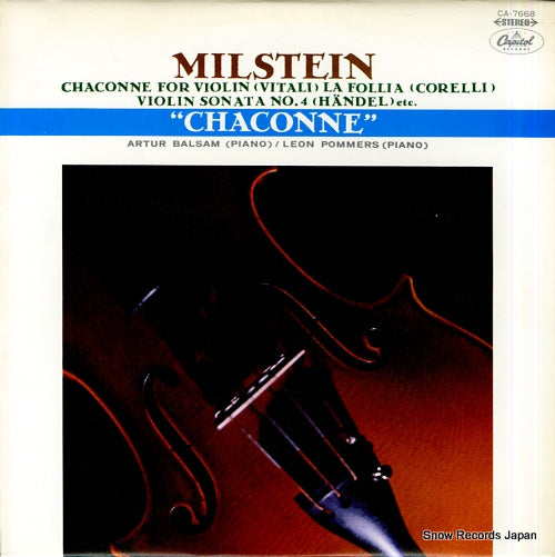 MILSTEIN, NATHAN chaconne CA.7668