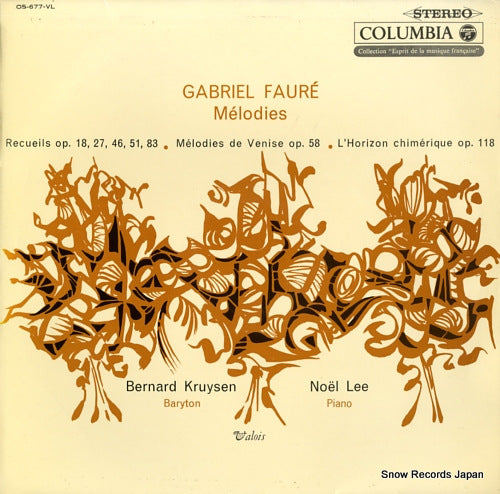 KRUYSEN, BERNARD faure; melodies OS-677-VL
