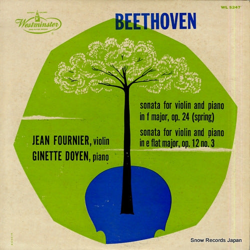 FOURNIER, JEAN beethoven; sonata for violin and piano in f major "spring" WL5247