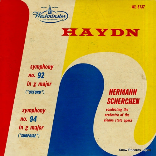 SCHERCHEN, HERMANN haydn; symphony no.92 "oxford", no.94 "surprise" WL5137
