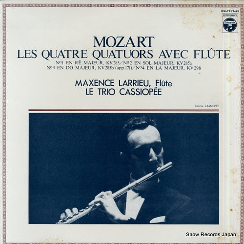 LARRIEU, MAXENCE mozart; les quatre quatuors avec flute OW-7762-AX