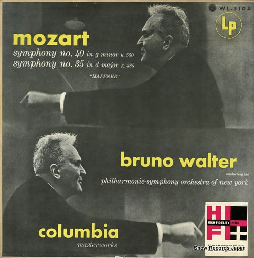 WALTER, BRUNO mozart; symphony no.40 & no.35 "haffner" WL-5104
