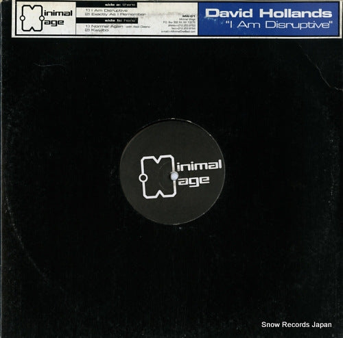 HOLLANDS, DAVID i am disruptive MW-01