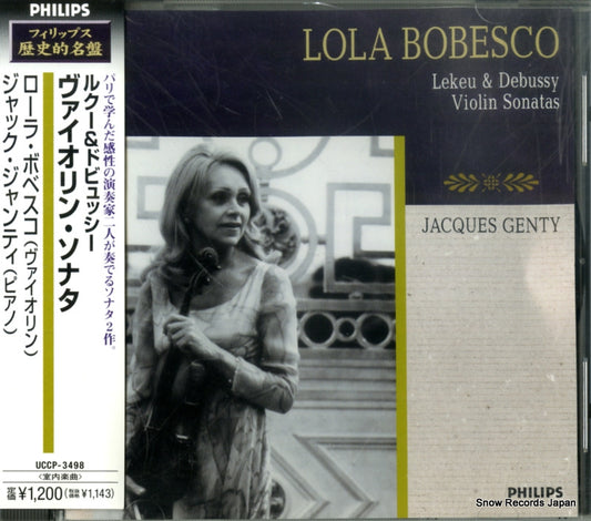 BOBESCO, LOLA lekeu & debussy; violin sonatas UCCP-3498