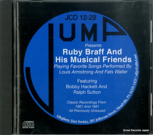 BRAFF, RUBY, AND HIS MUSICAL FRIENDS recovered treasures JCD12-29