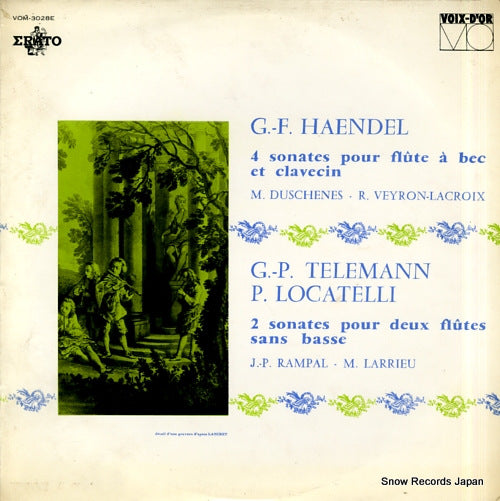 V/A haendel; 4 sonates pour flutea bec et clavecin VOM-3028E