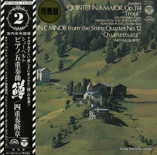 PANENKA, JAN schubert; quintet in a major, op.114 "trout" OP-7002-S