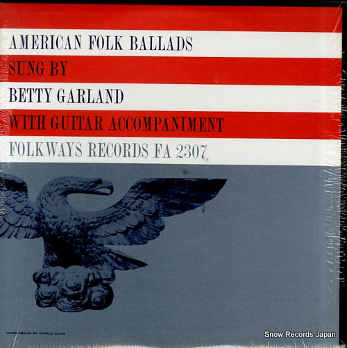 GARLAND, BETTY american folk ballads FA2307