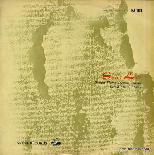 FISCHER-DIESKAU, DIETRICH schubert lieder HA1151