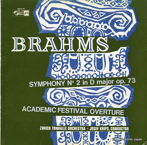 KRIPS, JOSEF brahms; symphony no.2/academic festival overture SMS-2208