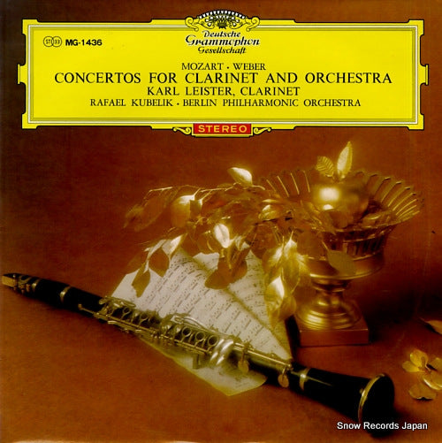 LEISTER, KARL mozart / weber; concertos for clarinet and orchestra MG-1436