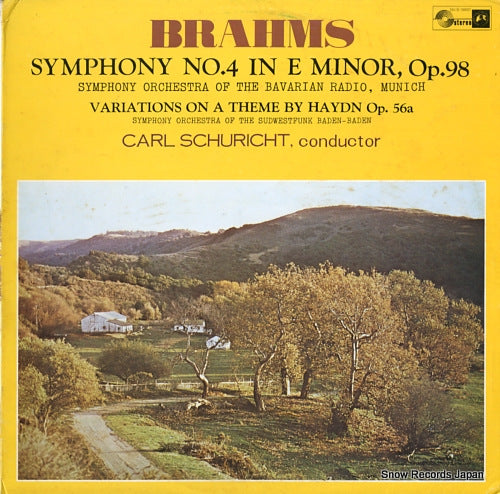 SCHURICHT, CARL brahms; symphony no.4 in e minor op.98 CHJ(S)-30007