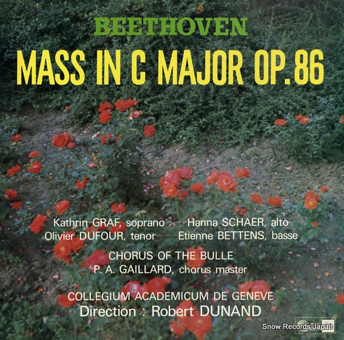 DUNAND, ROBERT beethoven; mass in c major op.86 SMS-2863