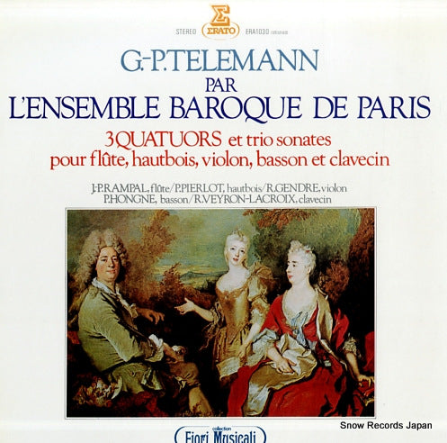 PAR L'ENSEMBLE BAROQUE DE PARIS g.-p.telemann ERA-1030