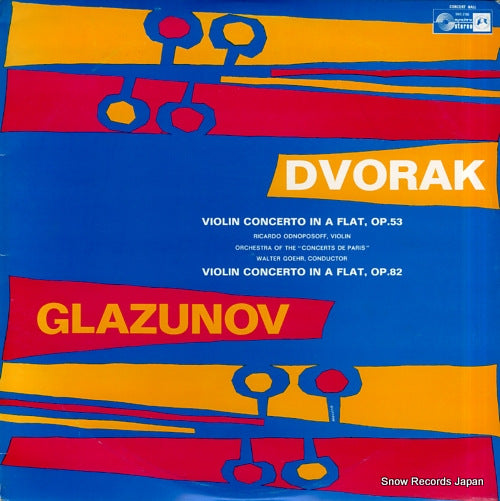 ODNOPOSOFF, RICARDO glazunov / dvorak; violin concerto in a flat SMS-2100