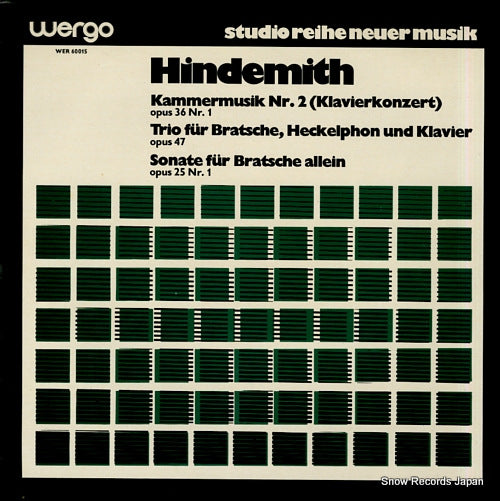 BERGMANN, MARIA hindemith; kammermusik nr.2 (klavierkonzert) WER60015