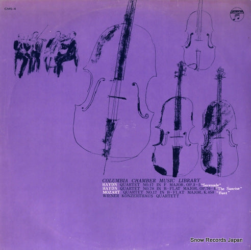WIENER KONZERTHAUS QUARTETT haydn; quartet no.17 "serenade" & no.78 "the sunrise" CMS-4