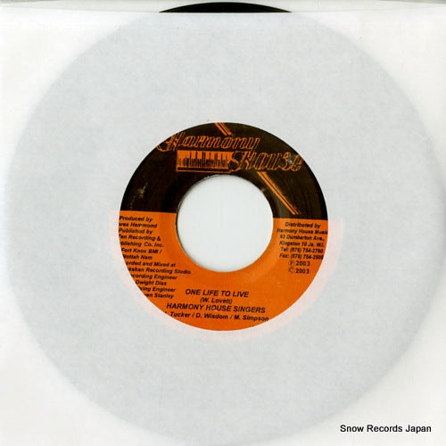 HARMONY HOUSE SINGERS, THE one life to live DSRASIDE-5405 / 17945