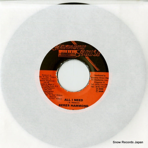 HAMMOND, BERES all i need DSRASIDE-6366 / 17946