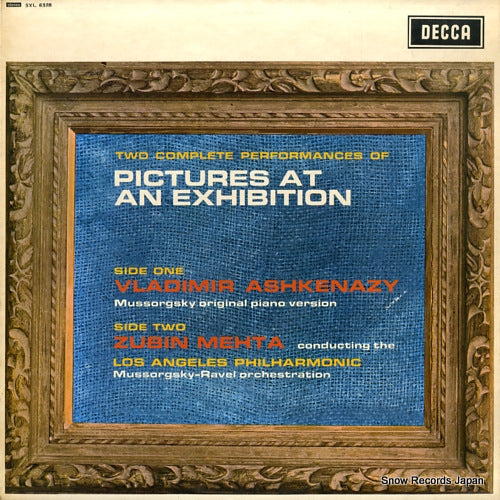 ASHKENAZY, VLADIMIR / ZUBIN MEHTA two complete performances of pictures at an exhibition SXL6328