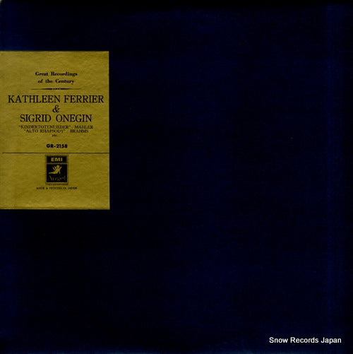 FERRIER, KATHLEEN / SIGRID ONEGIN mahler; kindertotenlieder GR-2158
