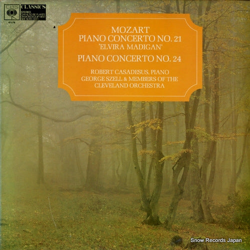 CASADESUS, ROBERT mozart; piano concerto no.21 & 24 CBS61578