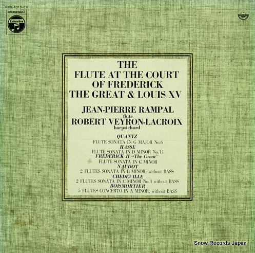 PAMPAL, JEAN-PIERRE the flute at the court of frederick the great & louis 15 HRS-1015-EV