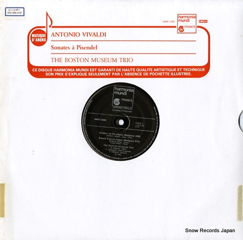 BOSTON MUSEUM TRIO, THE vivaldi; sonates a pisendel HMA1088/HMB1088