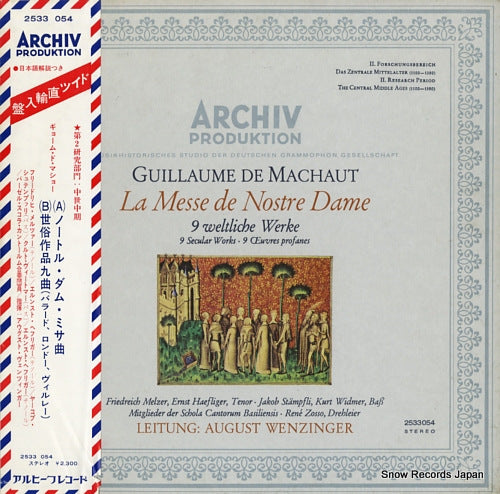 WENZINGER, AUGUST machaut; la messe de nostre dame/9 weltliche werke 2533054