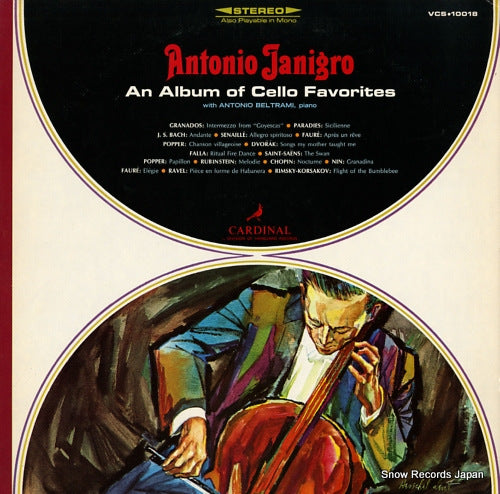 JANIGRO, ANTONIO an album of cello favorites VCS-10018