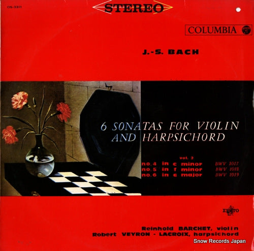 BARCHET, REINHOLD bach; 6 sonatas for violin and harpsichord OS-3311