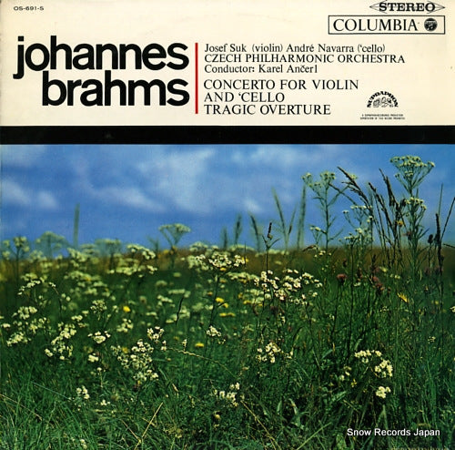 SUK, JOSEF / ANDRE NAVARRA brahns; concerto for violin and cello tragic overture OS-691-S