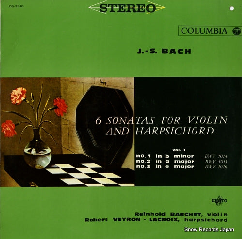 BARCHET, REINHOLD bach; 6 sonatas for violin and harpsichord OS-3310