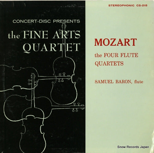 BARON, SAMUEL mozart; the four flute quartets CS215