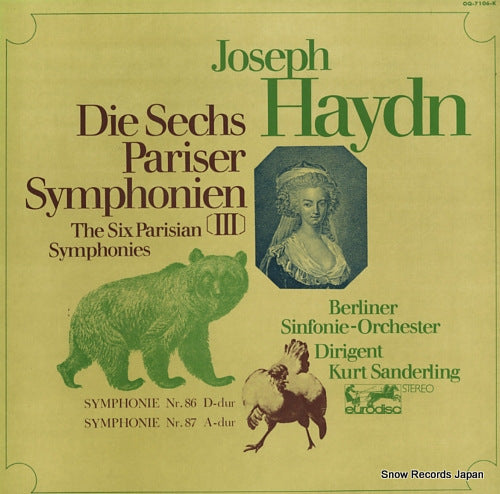 SANDERLING, KURT haydn; symphonie nr.86/nr.87 OQ-7106-K