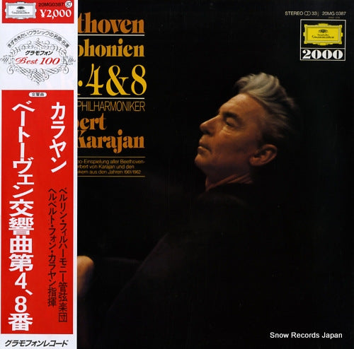 KARAJAN, HERBERT VON beethoven; symphony no.4 & 8 20MG0387