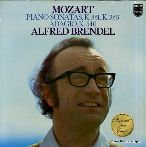 BRENDEL, ALFRED mozart; piano sonatas, k.331, k.333 9500025