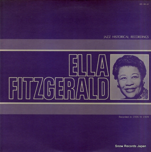 FITZGERALD, ELLA jazz historical recordings recorded in 1936 to 1939 HR-130-JK