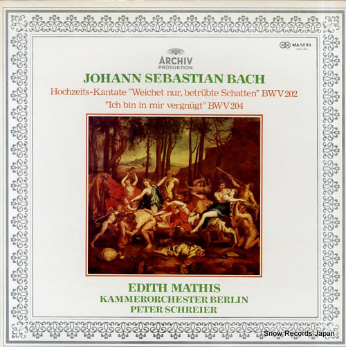 MATHIS, EDITH bach; hochzeits-kantaten "weichet nur, betrubte schatten" MA5094